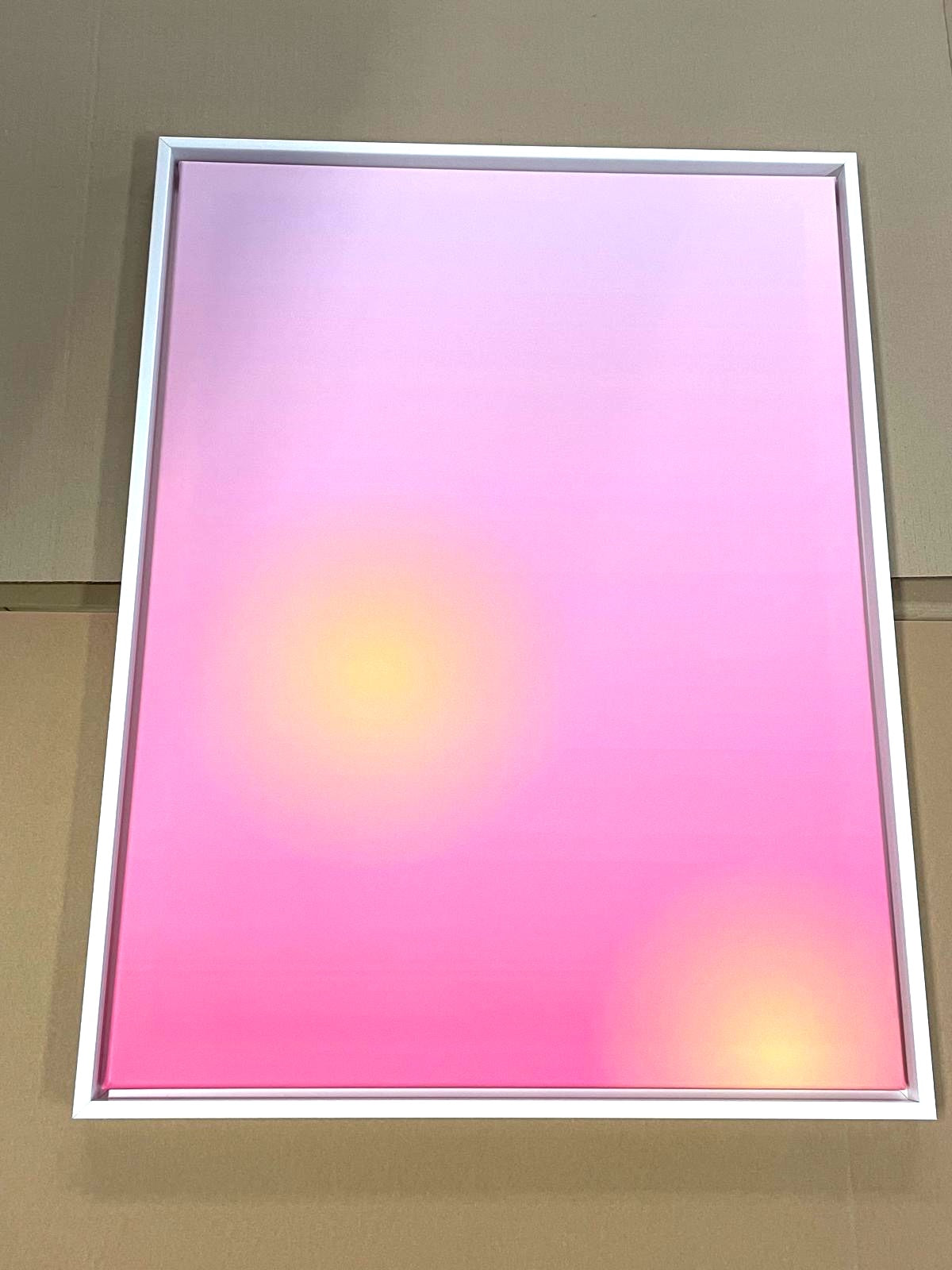 Warm Blush - Dopamin auf Leinwand - mit Rahmen: Weiß - Musterverkauf