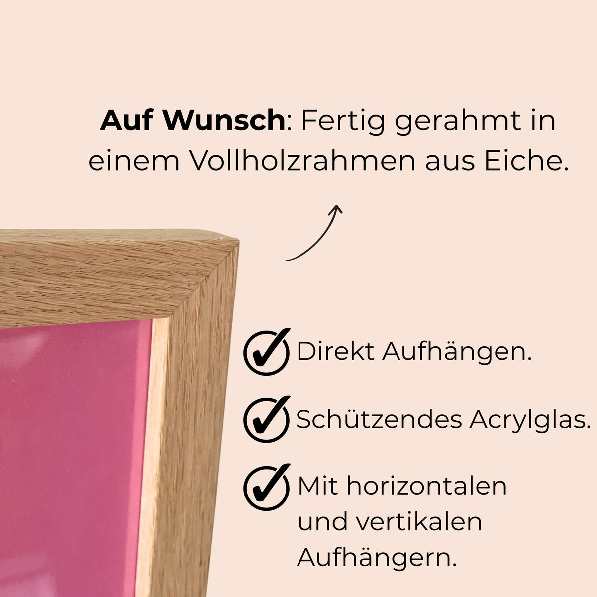 Rahmen für Poster: Eiche 70x100cm